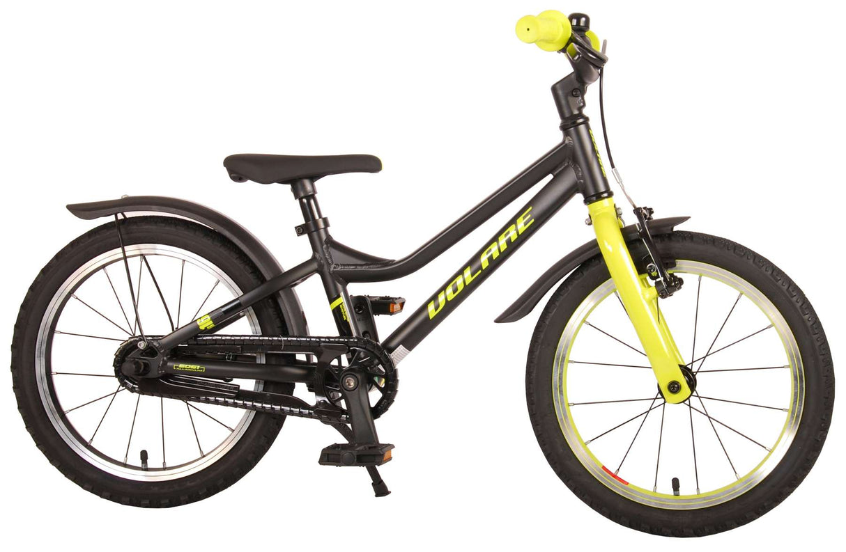 Volare Blaster Children's Bike - Boys - 16 Inch - Black Yellow - Prime Collection