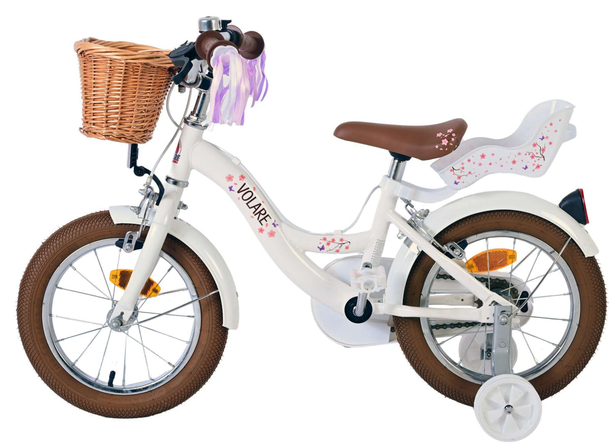 Valorare Blossom per bambini ragazze in bicicletta per bambini da 14 pollici freni a due mani