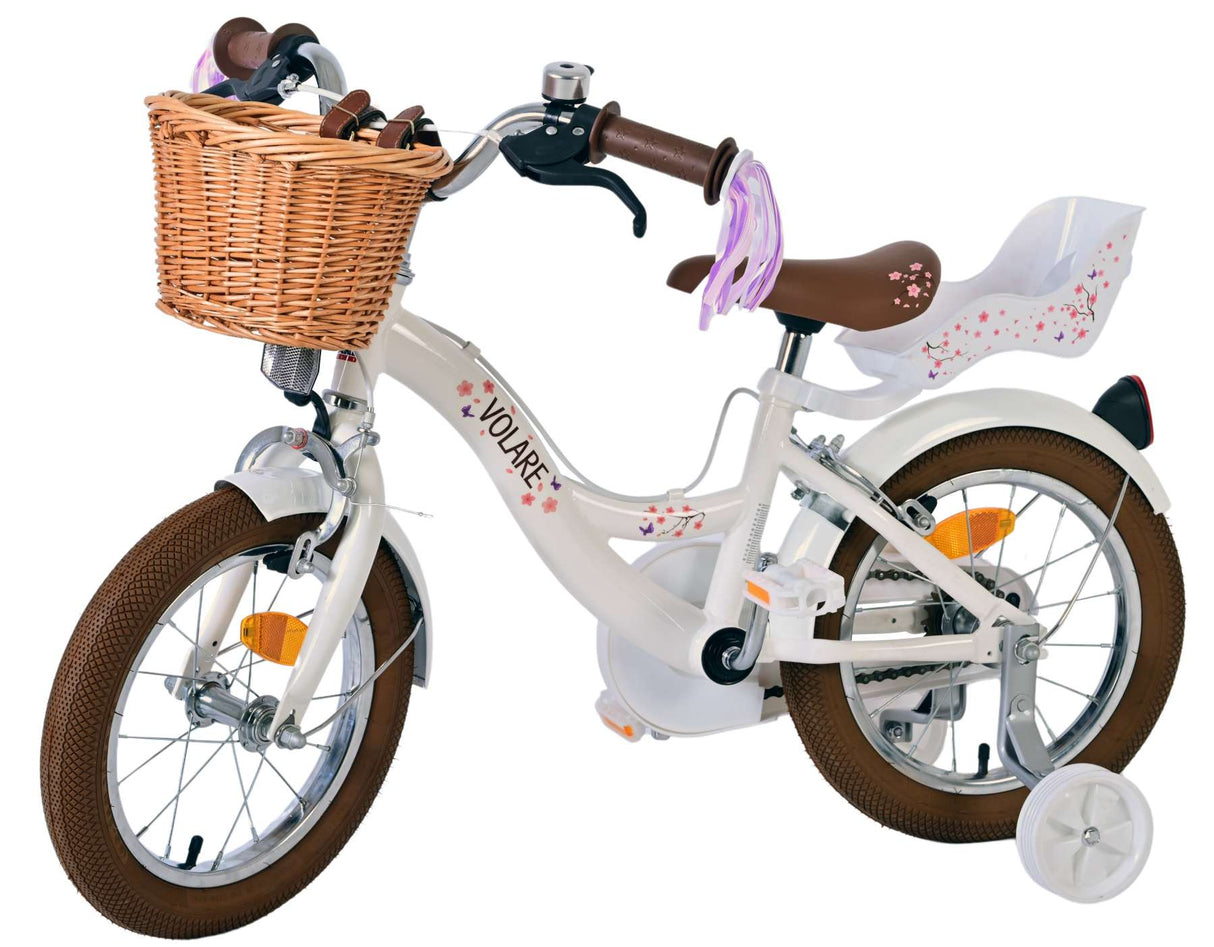 Valorare Blossom per bambini ragazze in bicicletta per bambini da 14 pollici freni a due mani