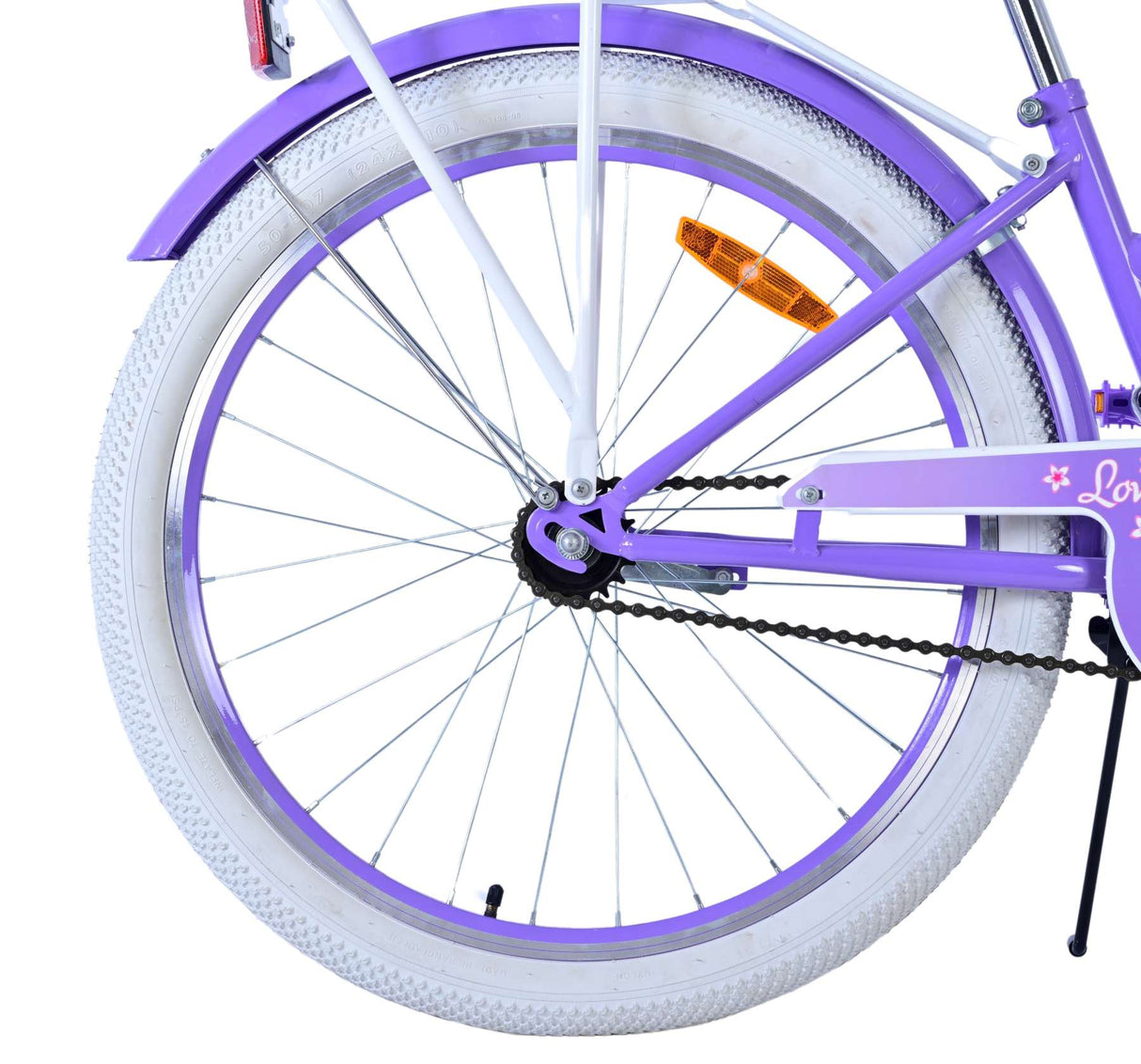 Volare Lovely Children's Bicycle - Girls - 24 Interning - Purple