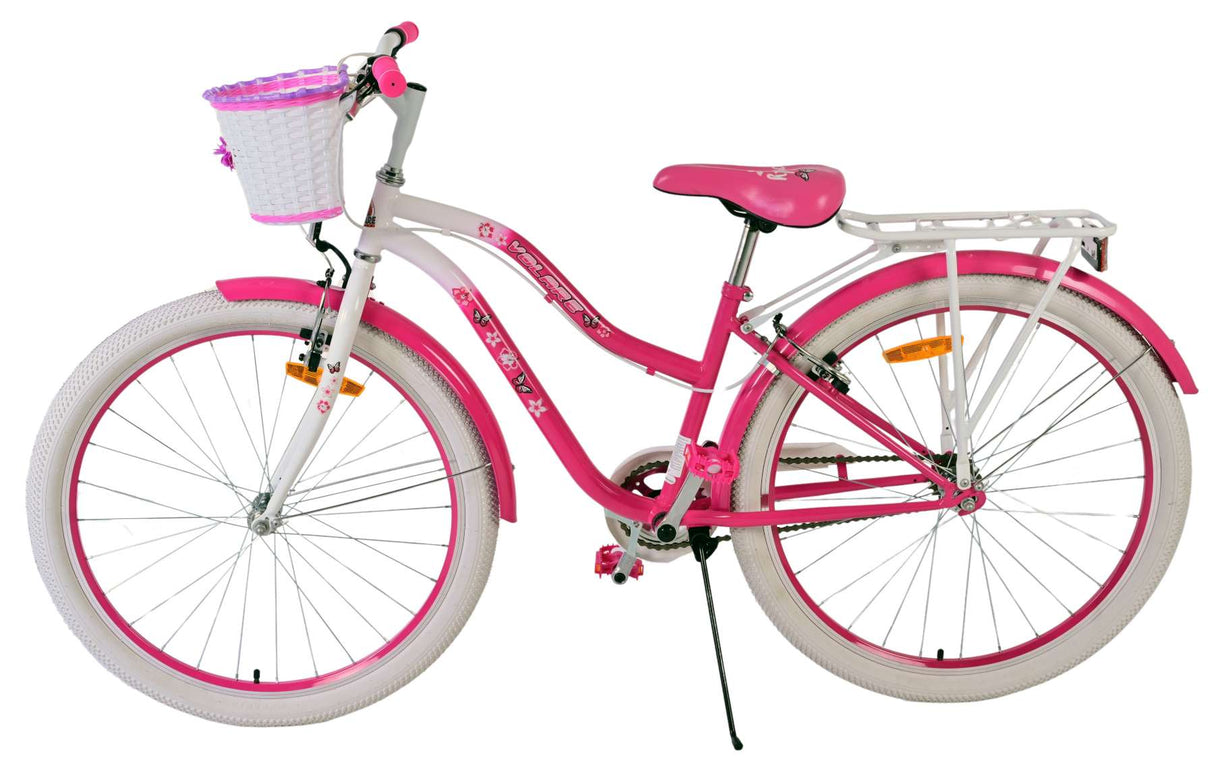 Volore léiwe Kanner Velo - Meedercher - 26 Zoll - Rosa - zwee Handbremsen