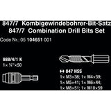 WERA 847 7 Combiboor-bit sæt, 7-peak