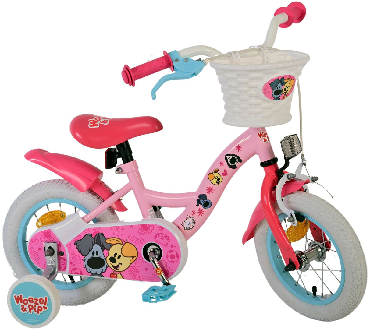 Woezel Pip Children's Bike - Girls - 12 Inch - Pink