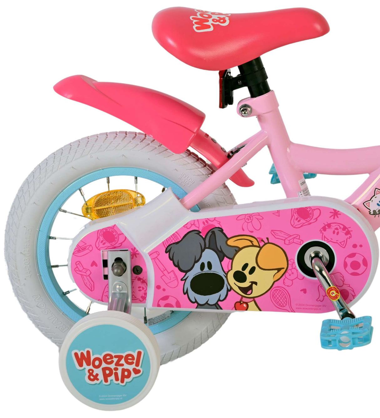 Woezel Pip Children's Bike - Girls - 12 Inch - Pink