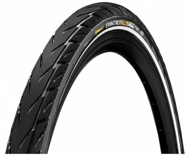 Contatto delle gomme Continental Plus City 47-622 (28x1.75) Black Reflex