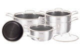 Arbaer 9-piece pan set Induction with honeycomb anti-stick coating