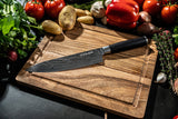 Arbaer Chef's Messer 20 cm Japaner Damaskus Print Packa Holzgriff