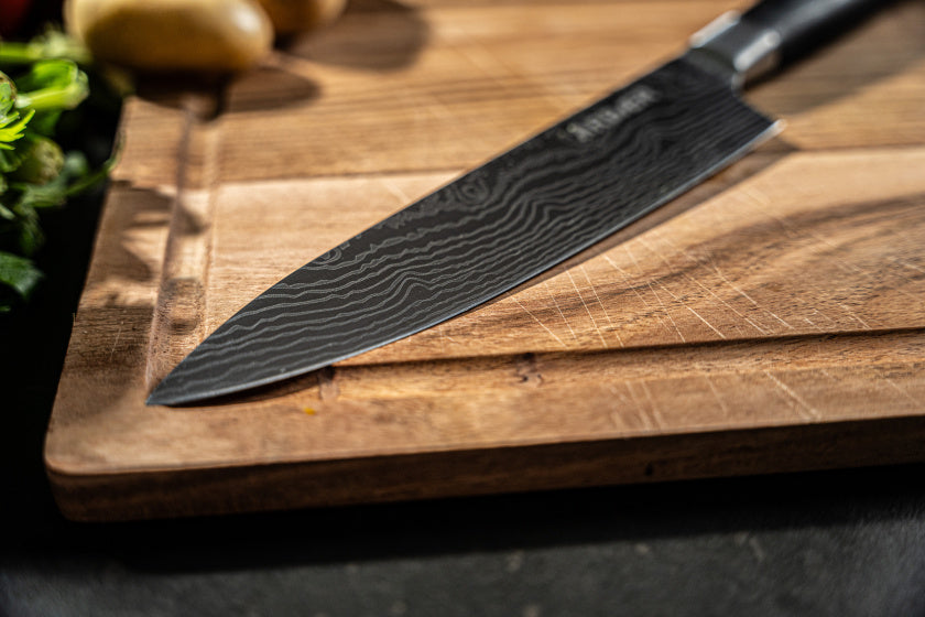 Arbaer Chef's Messer 20 cm Japaner Damaskus Print Packa Holzgriff