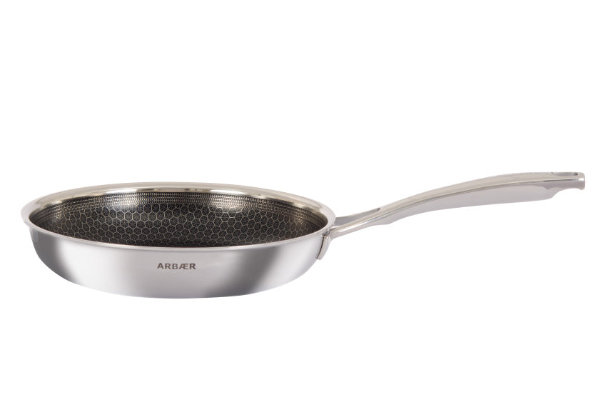 Arbaer Frying pan Induction Ø 24 cm with honeycomb anti-stick coating with lid