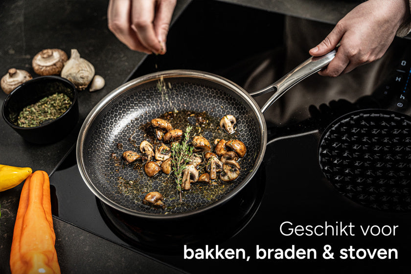 Arbaer frying pan induction Ø 28 cm with honeycomb anti-stick coating