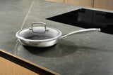 Arbaer Frying pan Induction Ø 24 cm with honeycomb anti-stick coating with lid