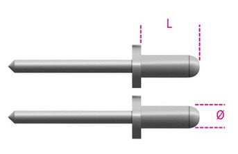 Beta 1741rv Aluminijasti slepi Tang žeblji 3,8k (str 100)