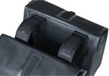 Basilikum Urban Trockener Doppelfahrradbeutel, wasserdicht, 50 l, Matt Schwarz