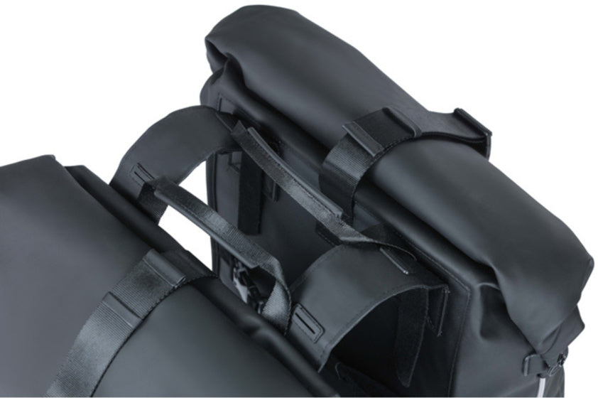 Basil Soho Nordlicht Doppelfahrradbeutel - wasserdicht, schwarz, 41l