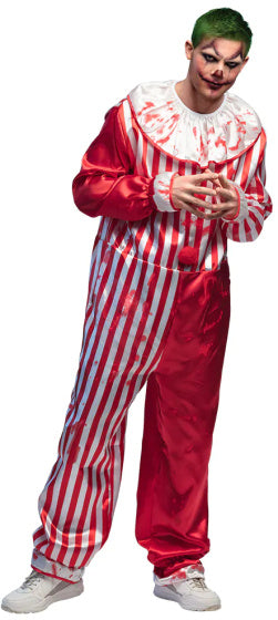 Boland Killer clown kostuum heren rood wit maat 54 56 (XL)