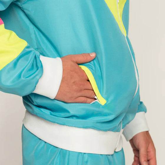 Boland Retro Tracksuit Mænds polyesterblå størrelse L