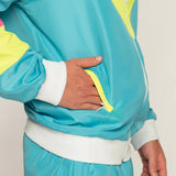 Boland Retro Tracksuit Mænds polyesterblå størrelse L