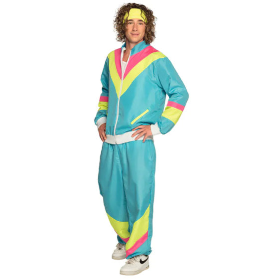 Boland Retro Tracksuit Mænds polyesterblå størrelse L