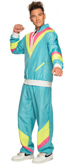 Boland Retro Tracksuit Mænds polyesterblå størrelse L