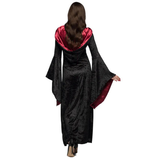 Boland Vampire Meeschtesch Kostüm Dammen schwaarz. Red Gréisst 40 42 (m)