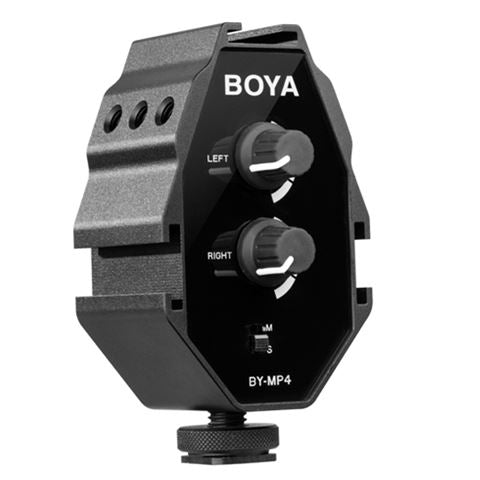 Adaptateur audio boya by-MP4 pour smartphone, reflex numérique, caméscopes et PC