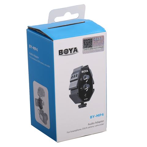 Adaptateur audio boya by-MP4 pour smartphone, reflex numérique, caméscopes et PC
