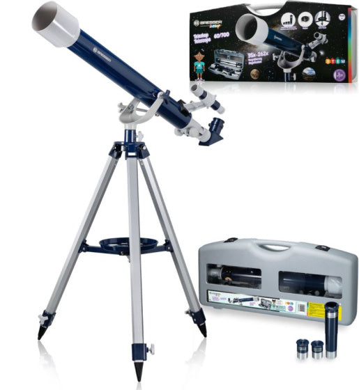 Bresser Telescope Junior 69 cm in alluminio grigio a 12 pezzi