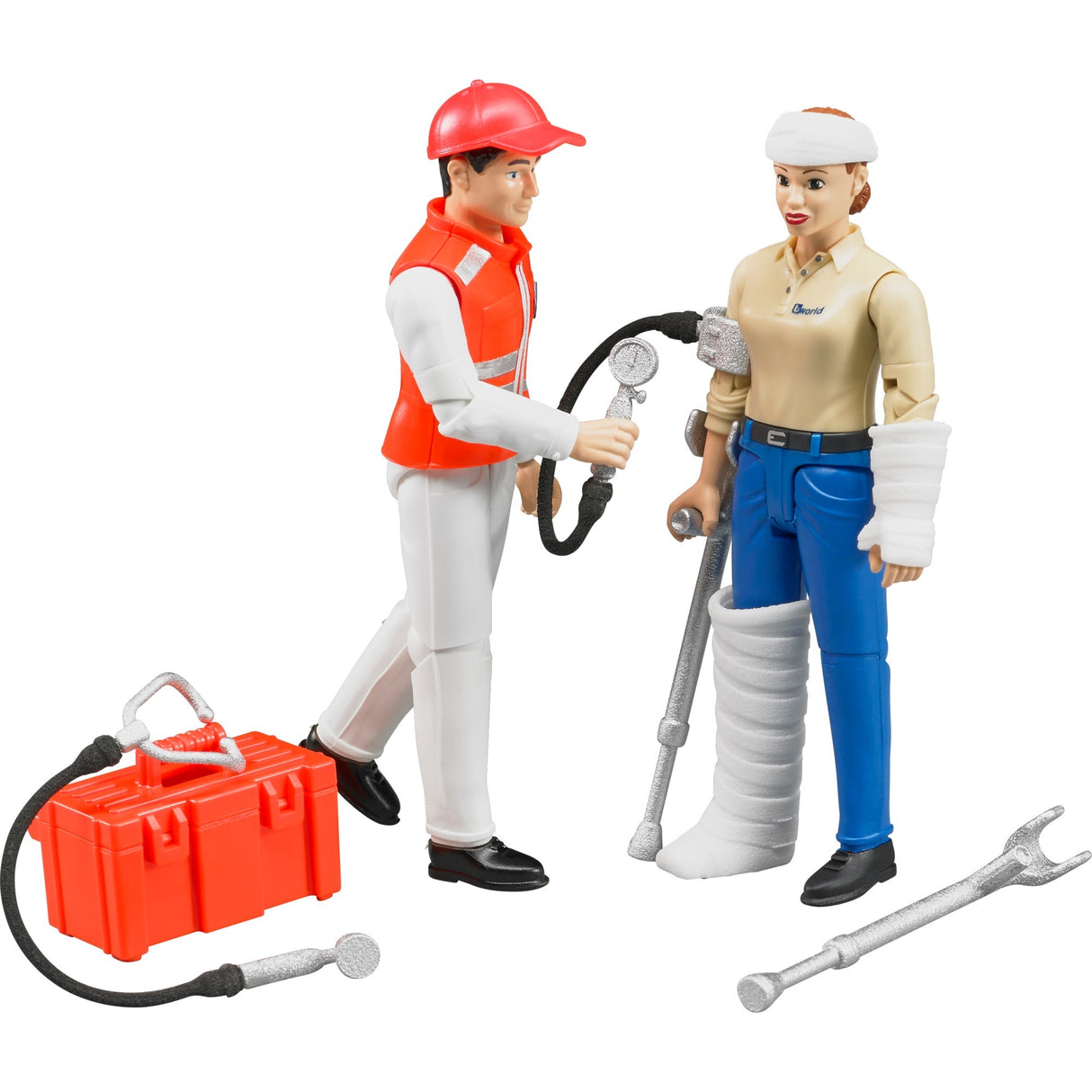 BRUDER BWWORLD RESPECURE Service -Figur Set Set