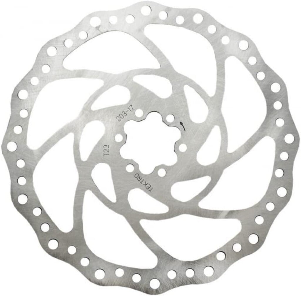 KT TERO TR203-17 Disco Freno Rotore Ø203mm 2,3 mm a 6 punti in argento