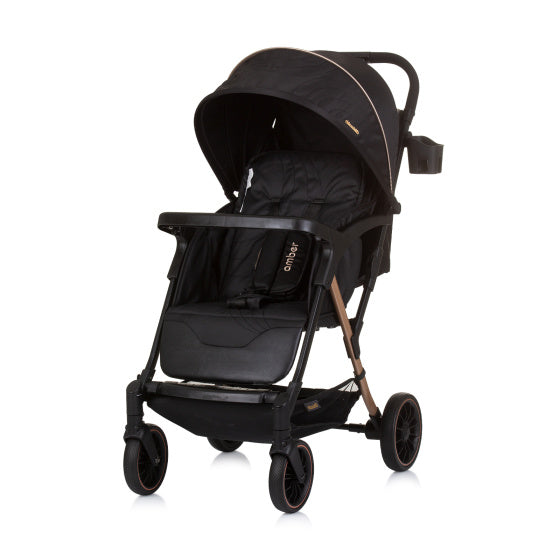 Chipolino Amber zložljivi buggy s stopalo obsidian črno