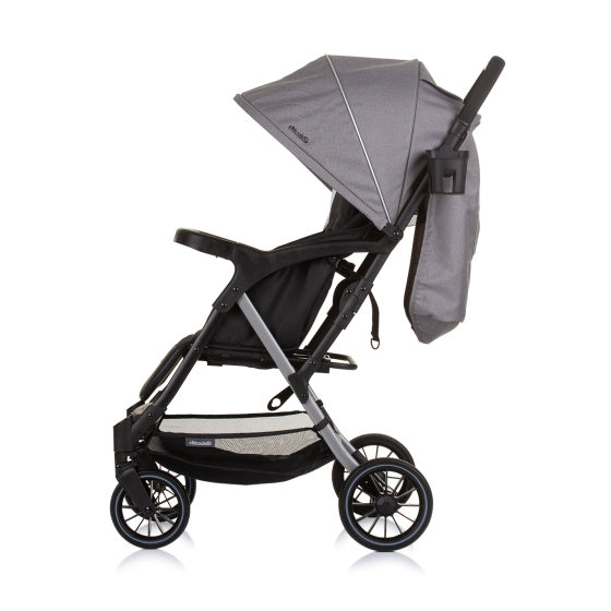 Chipolino Amber pliable buggy avec couvercle de pied en granit gris noir