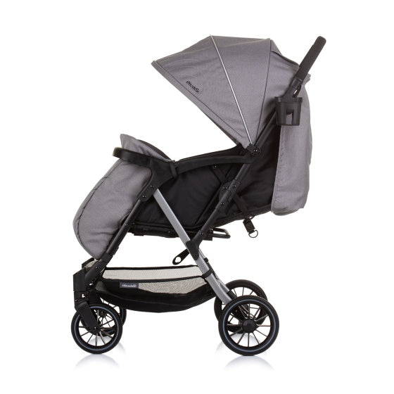 Chipolino Amber pliable buggy avec couvercle de pied en granit gris noir