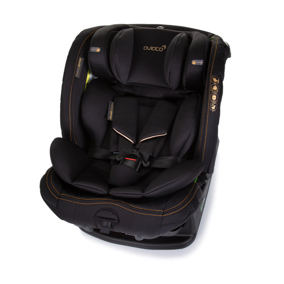 Seggiolino auto Chipolino Aviato I-size 40-150 cm Gruppo 0+, 1, 2 e 3 Obsidian Black