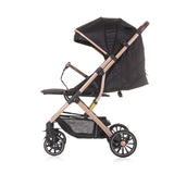Chipolino combo foldbar buggy med foddæksel ibenholt sort beige