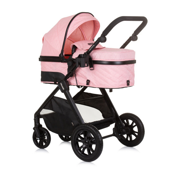Chipolino harmoni fällbar 3-i-1 barnvagn med blöjväska rosa