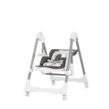 Chipolino batido de leche 2-en-1 mecedora de silla alta ceniza blanca