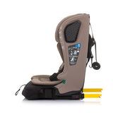 Chipolino Lux X Bilsæde I-størrelse 76-150 cm isofix macadamia taupe sort sort