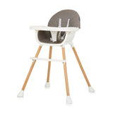 Chipolino Rio 2-in-1 Héichpulle mat der Eetage Sëtz Këssen Grafit Graf Grey Wäiss