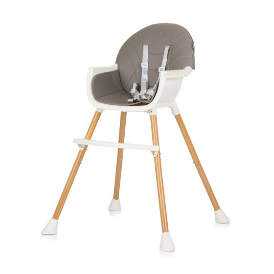 Chipolino Rio 2-in-1 Héichpulle mat der Eetage Sëtz Këssen Grafit Graf Grey Wäiss