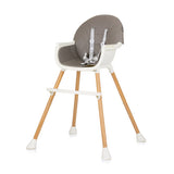 Chipolino Rio 2-in-1 Héichpulle mat der Eetage Sëtz Këssen Grafit Graf Grey Wäiss