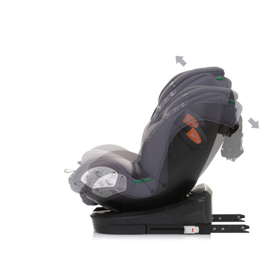 Chipolino avtosedež I-velikost 40-150 cm Isofix 360 ° Granit siva
