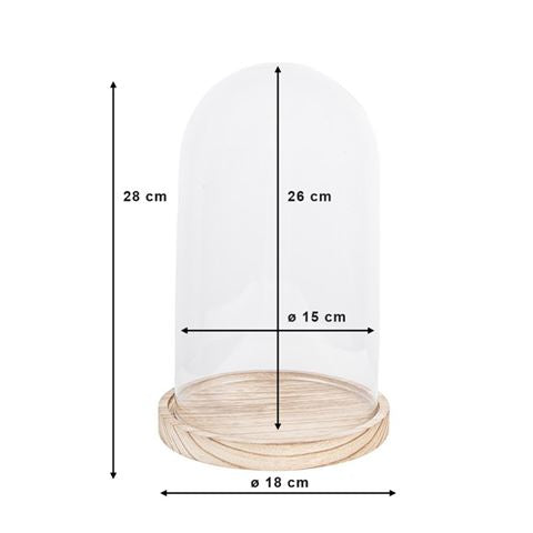 Clayre eef stolp 6gl2170 transparent 18x28 cm