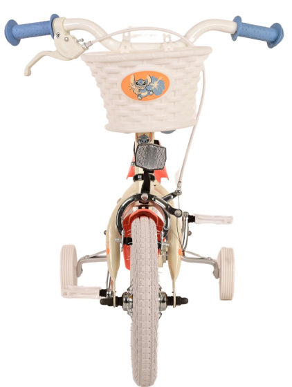 Disney Stitch Rower dziecięcy - dziewczyny - 14 -calowy - kremowy koralowy błękit