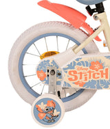 Disney Stitch Rower dziecięcy - dziewczyny - 14 -calowy - kremowy koralowy błękit