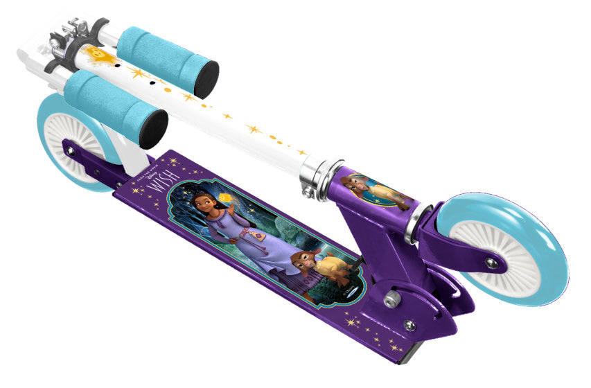 Disney Wish 2-kolesni Kinderstep zložljiva zavora za noge vijolično modro