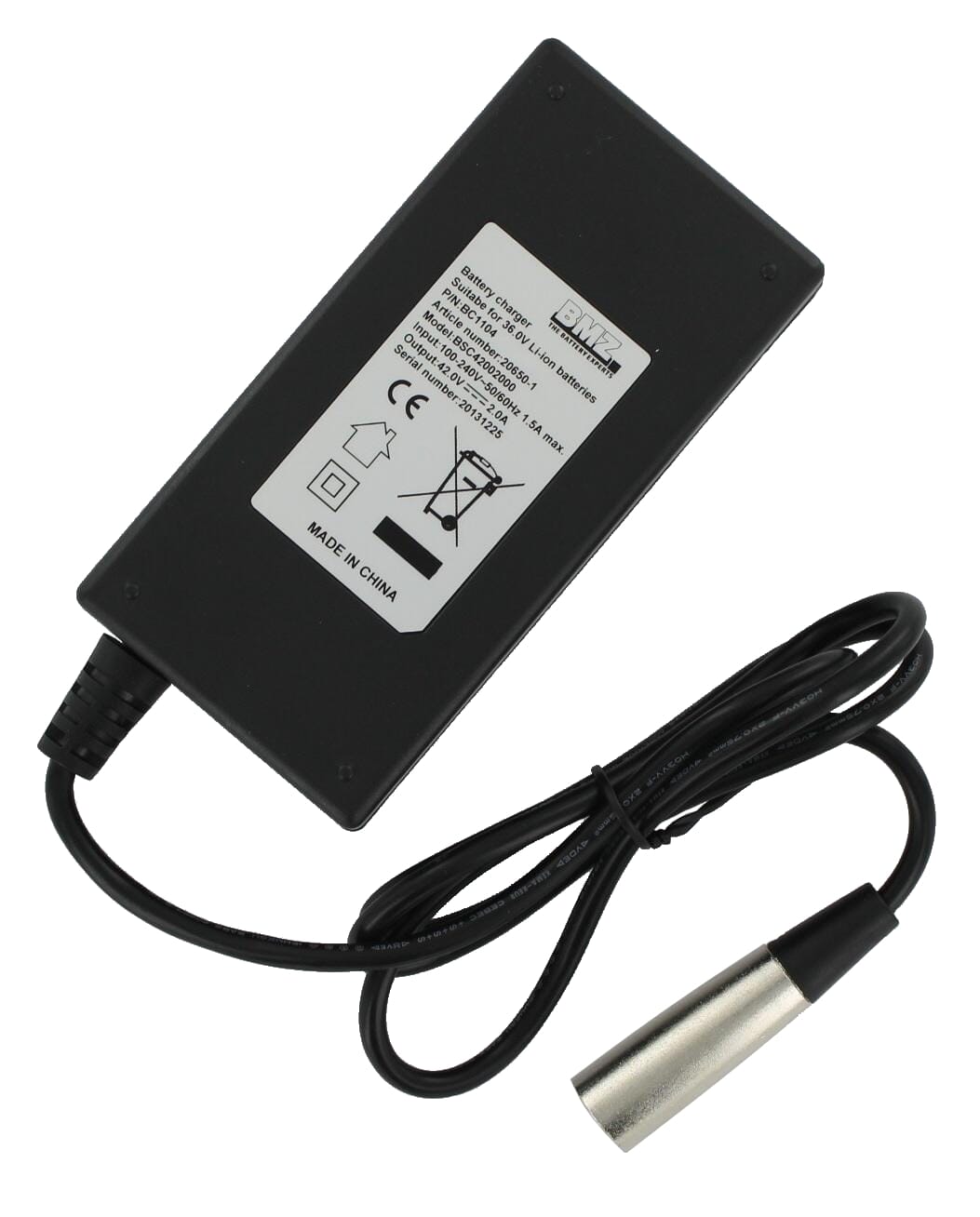 Nabíječka baterie BMZ li-ion 42V 2a xlr 4pin