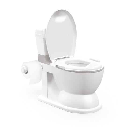 Dolu 2-in-1 XL Educational Plaspotje with flushing effect white gray