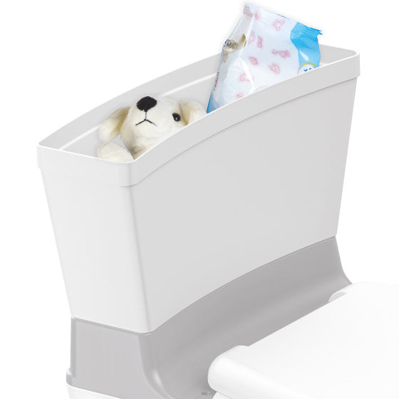 Dolu 2-in-1 XL Educational Plaspotje with flushing effect white gray