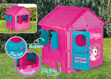 Dolu My 1. Unicorn House Playhouse med dørklokke lyserød blå