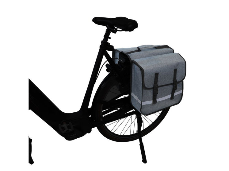 DRESCO DOUBLE BICYCLE BAG 36 litrů stříkané šedé